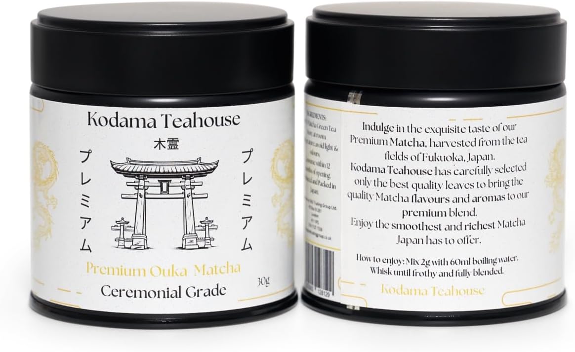 Premium Ouka Blend | Ceremonial Grade Japanese Matcha Powder (30g) | Our Strongest and Richest Flavour | Picked at First Harvest | Imported from Kyoto, Japan