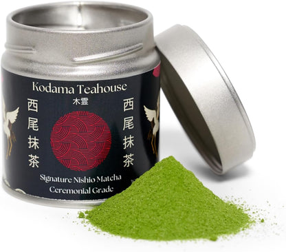 Signature Nishio Blend | Japanese Ceremonial Grade Matcha Powder (30g) | Green Tea From First Harvest | Light Emerald Green with a Rich Smooth Flavour | From Local Farmers, Kyoto, Japan.
