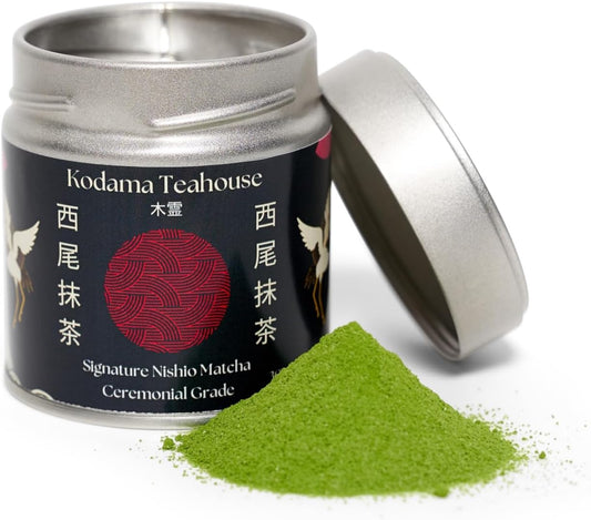 Signature Nishio Blend | Japanese Ceremonial Grade Matcha Powder (30g) | Green Tea From First Harvest | Light Emerald Green with a Rich Smooth Flavour | From Local Farmers, Kyoto, Japan.